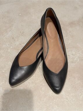 Corso Como Pewter Pointed Leather Flats